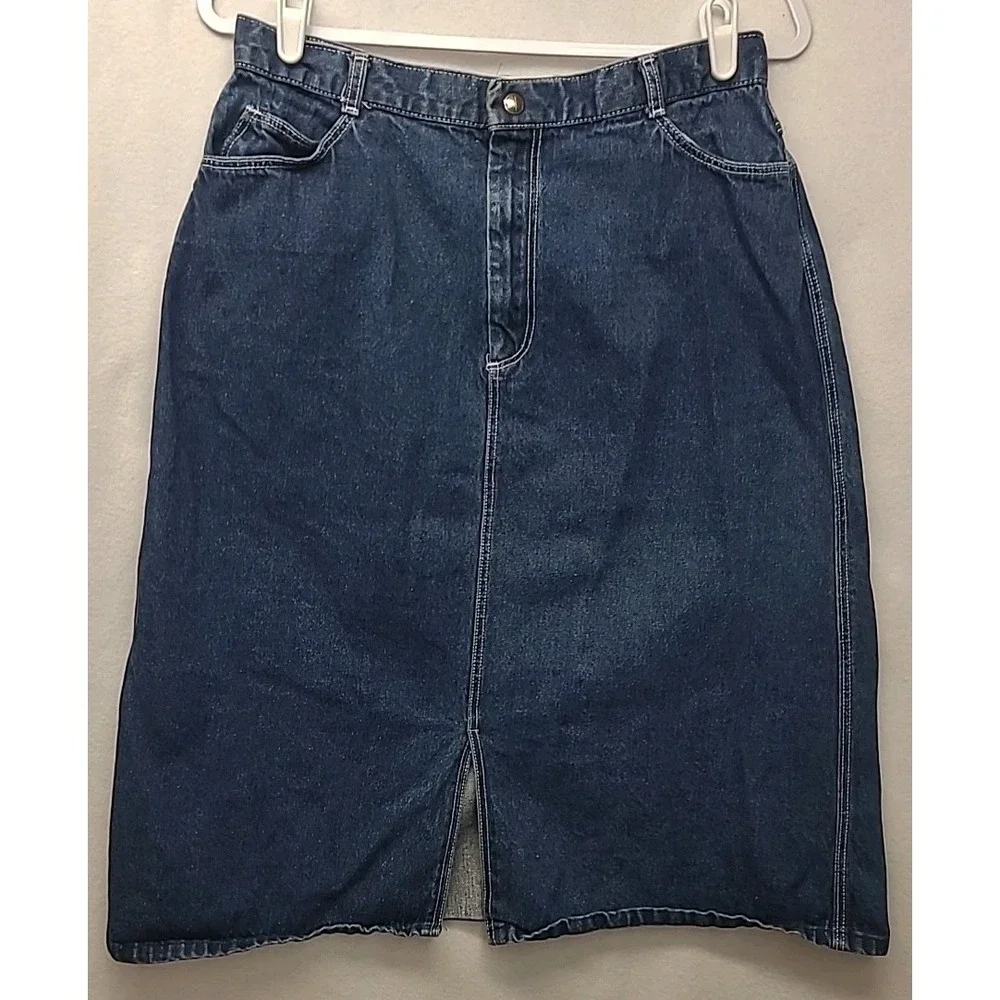 Lord‎ Isaacs Denim Skirt Below the Knee